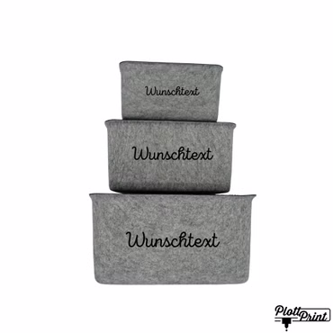 Aufbewahrungskorb | 3er Set | Körbchen | Personalisiert | Bunt
