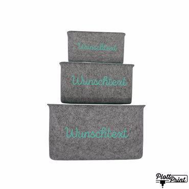 Aufbewahrungskorb | 3er Set | Körbchen | Personalisiert | Bunt