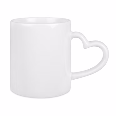 Tasse mit Herz-Henkel Partnertasse Sublimation Sublimationsdruck Rohling