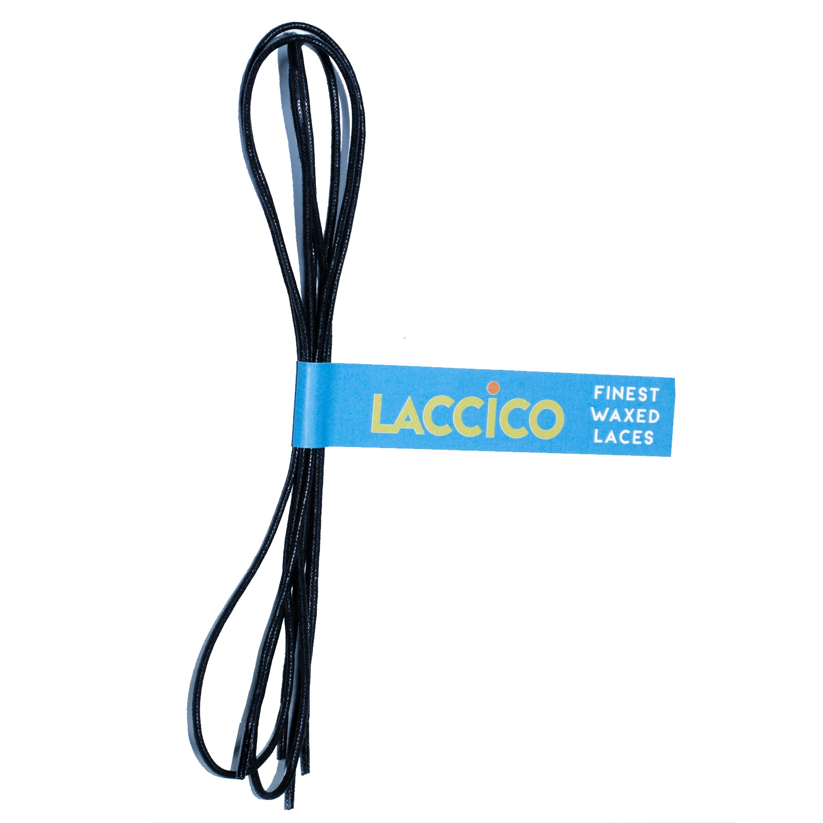 black waxed shoelaces