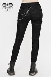 Pantalone palazzo nero con cintura in catena con decorazioni - Save The