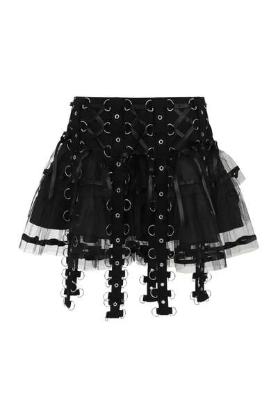 【BAON】24SS★ [BAONHAUS] Hells Black Denim Midi Skirt Skirts | High Waisted Denim Midi Skirt | boohoo