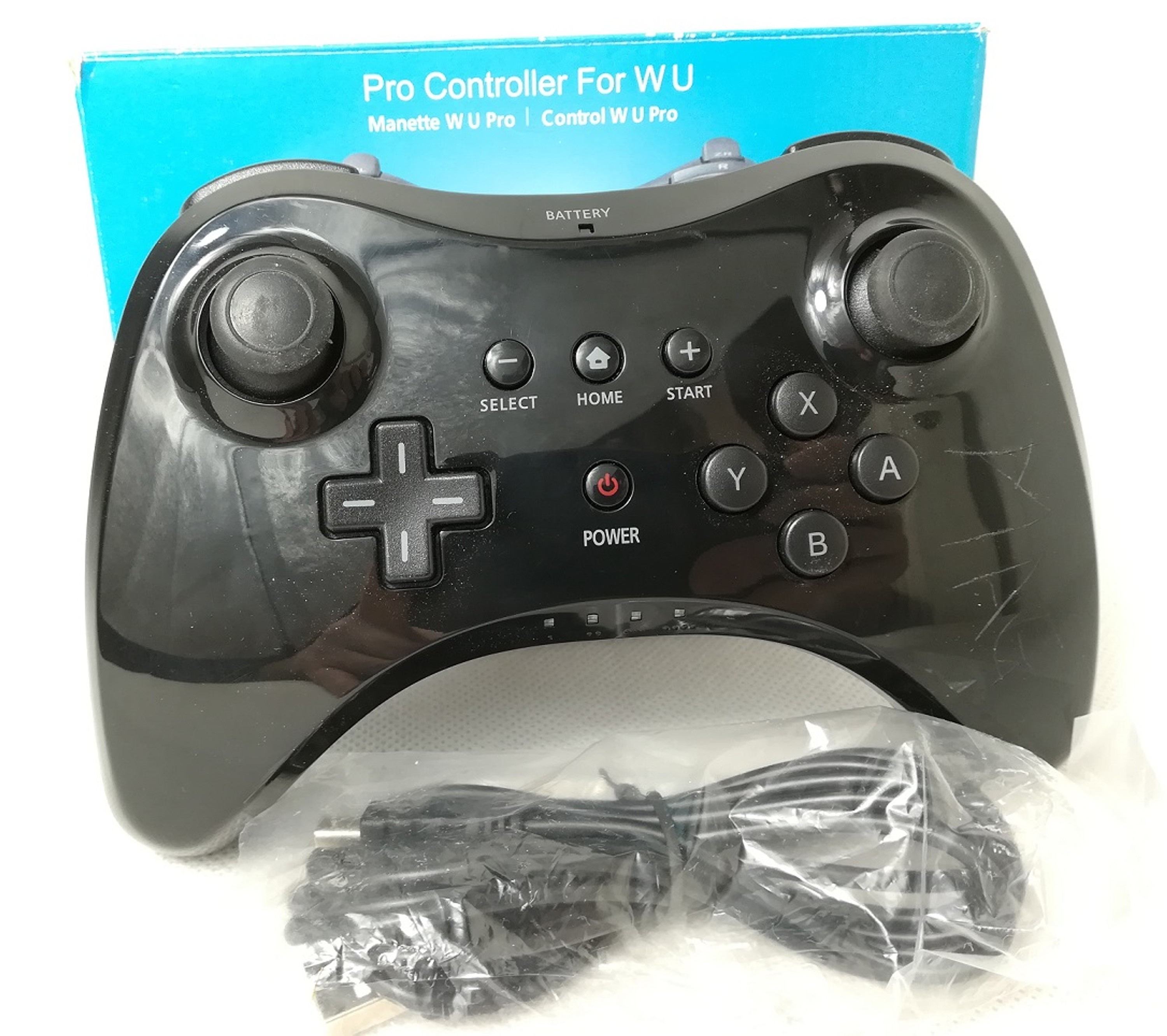 Wireless Pro Controller Gamepad für Original Nintendo Wii U Schwarz