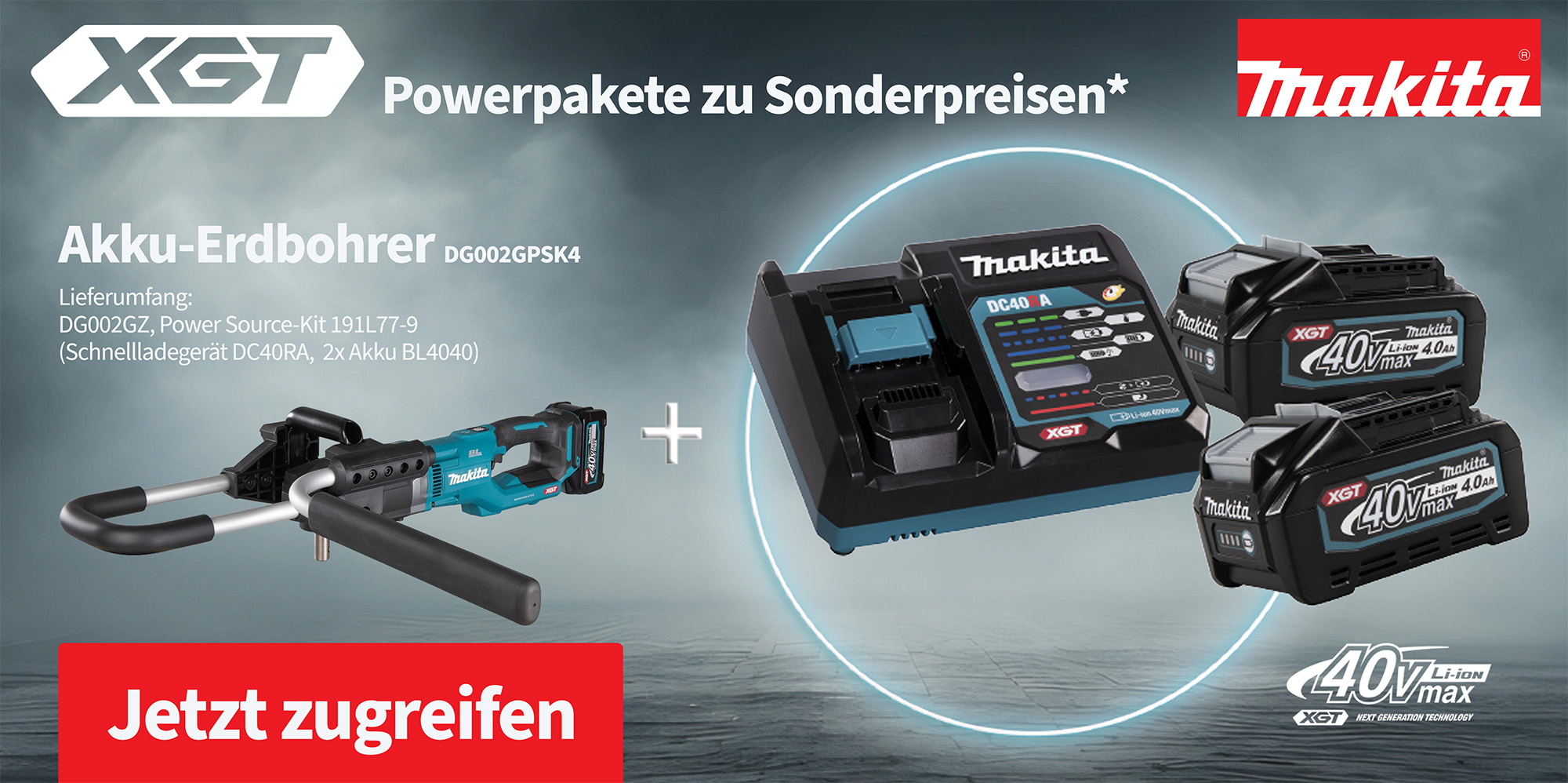 Makita XGT Bundle Erdbohrer