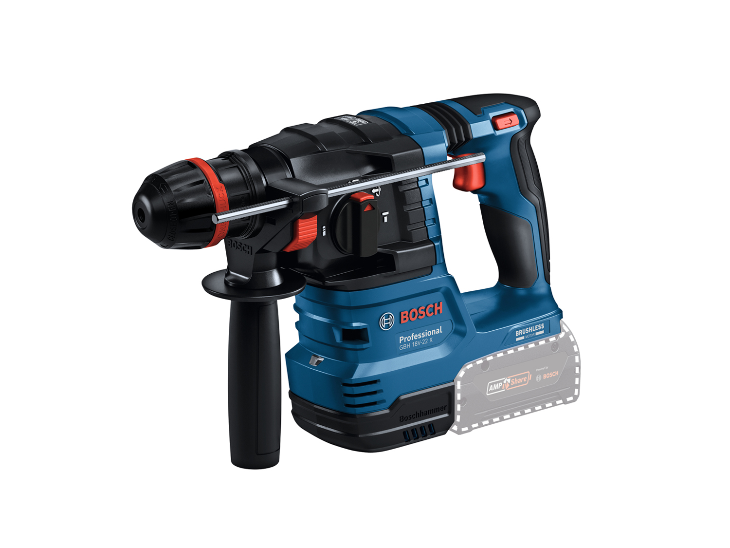 AKKU-BOHRHAMMER MIT MIT ONECHUCK
GBH 18V-22 X PROFESSIONAL