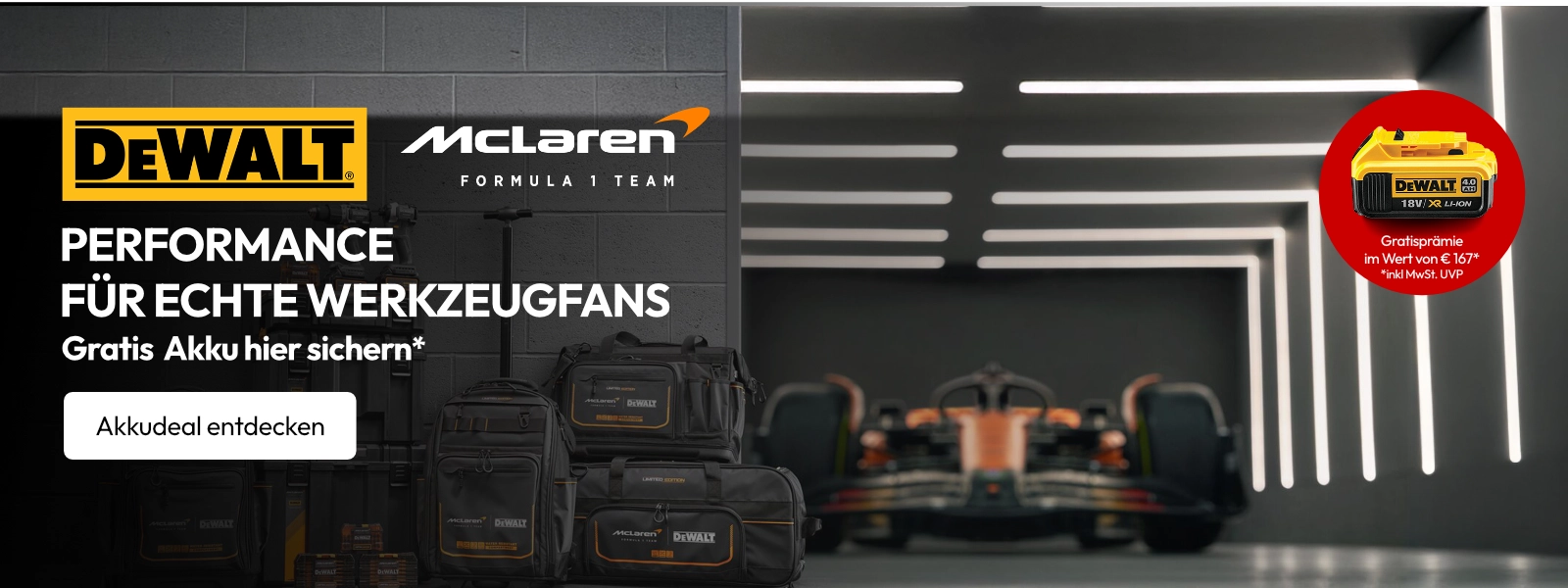 Dewalt MC Laren Prämienaktion