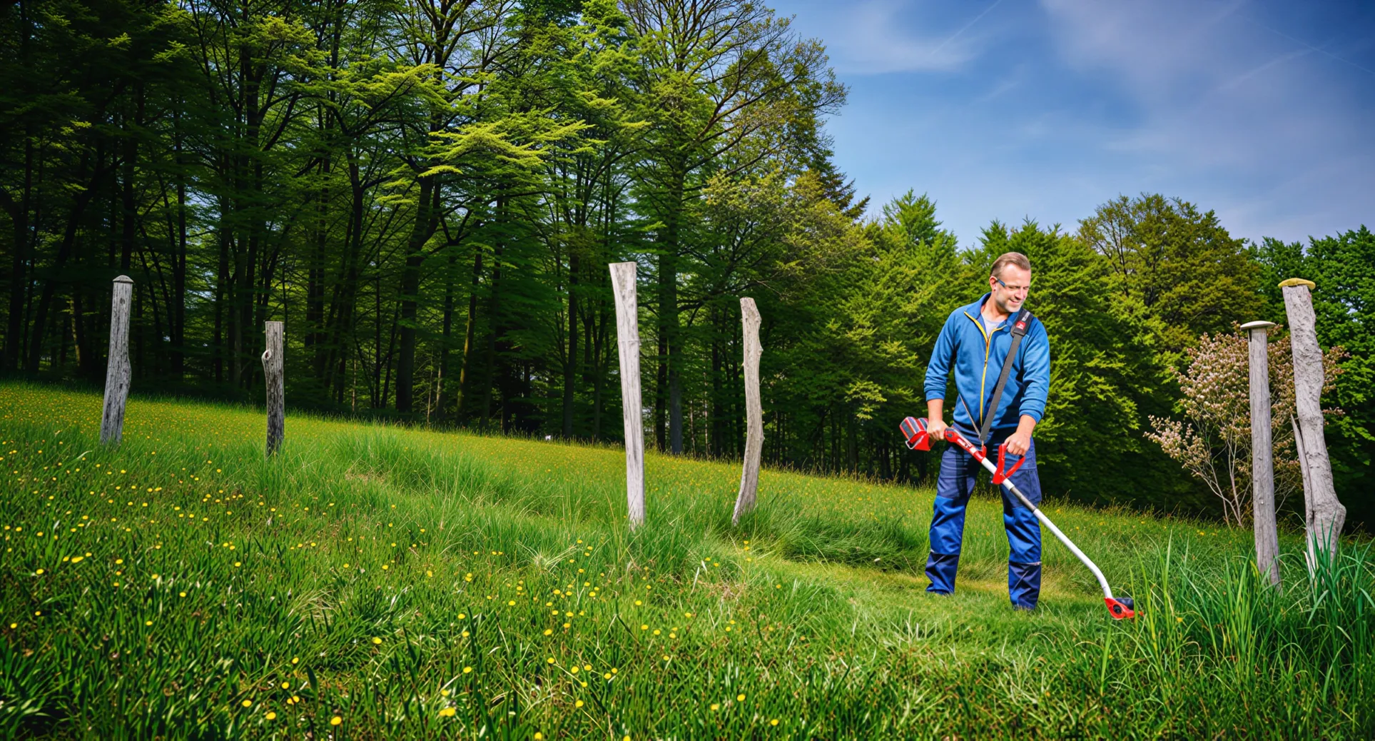 Einhell Akku-Gerät im Dauereinsatz im Garten