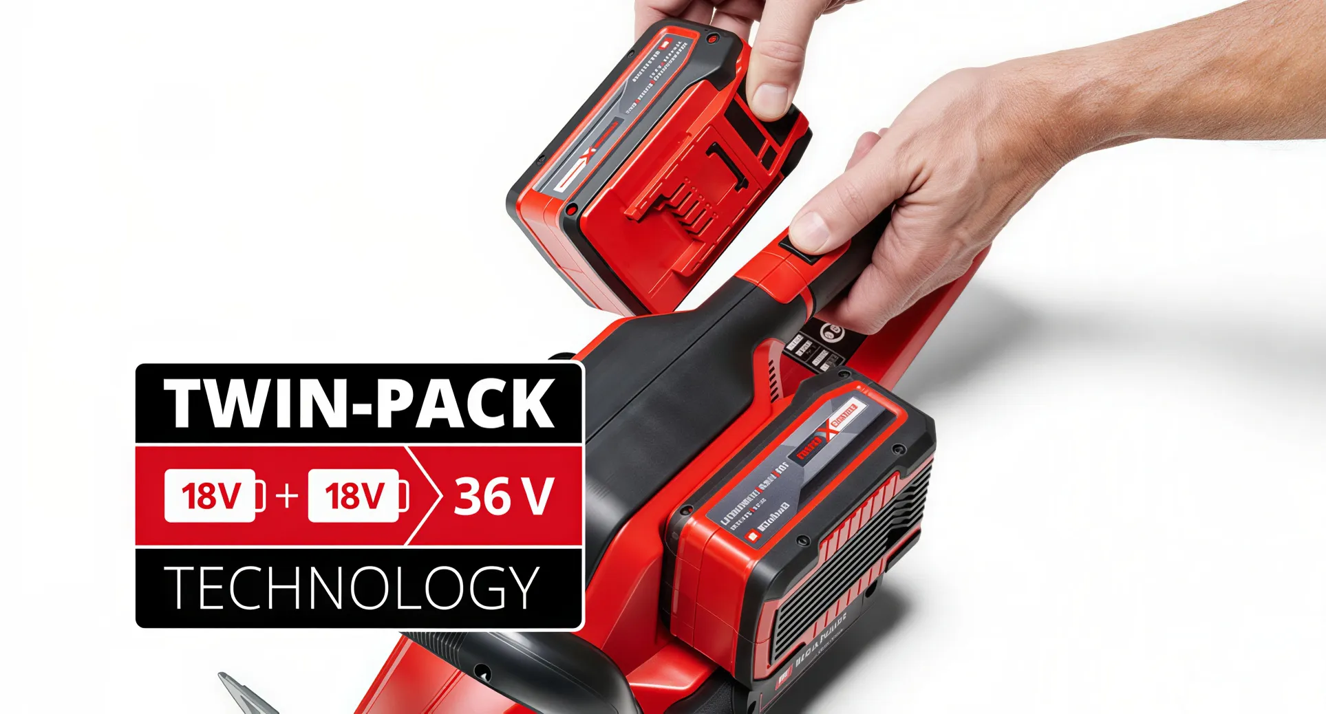 Einhell 36V Twin-Pack – zwei 18V-Akkus kombiniert