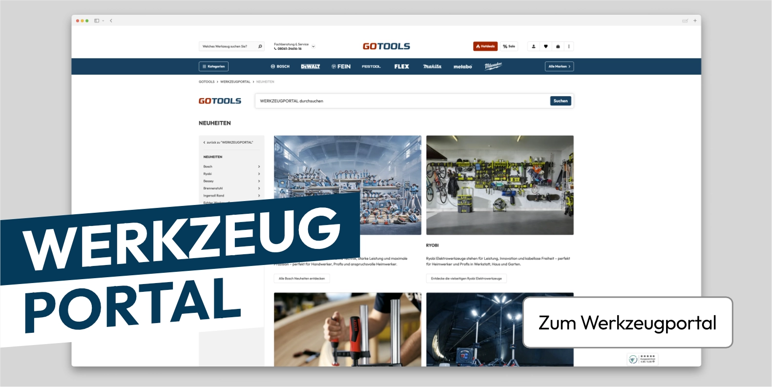 Gotools Werkzeugportal Banner