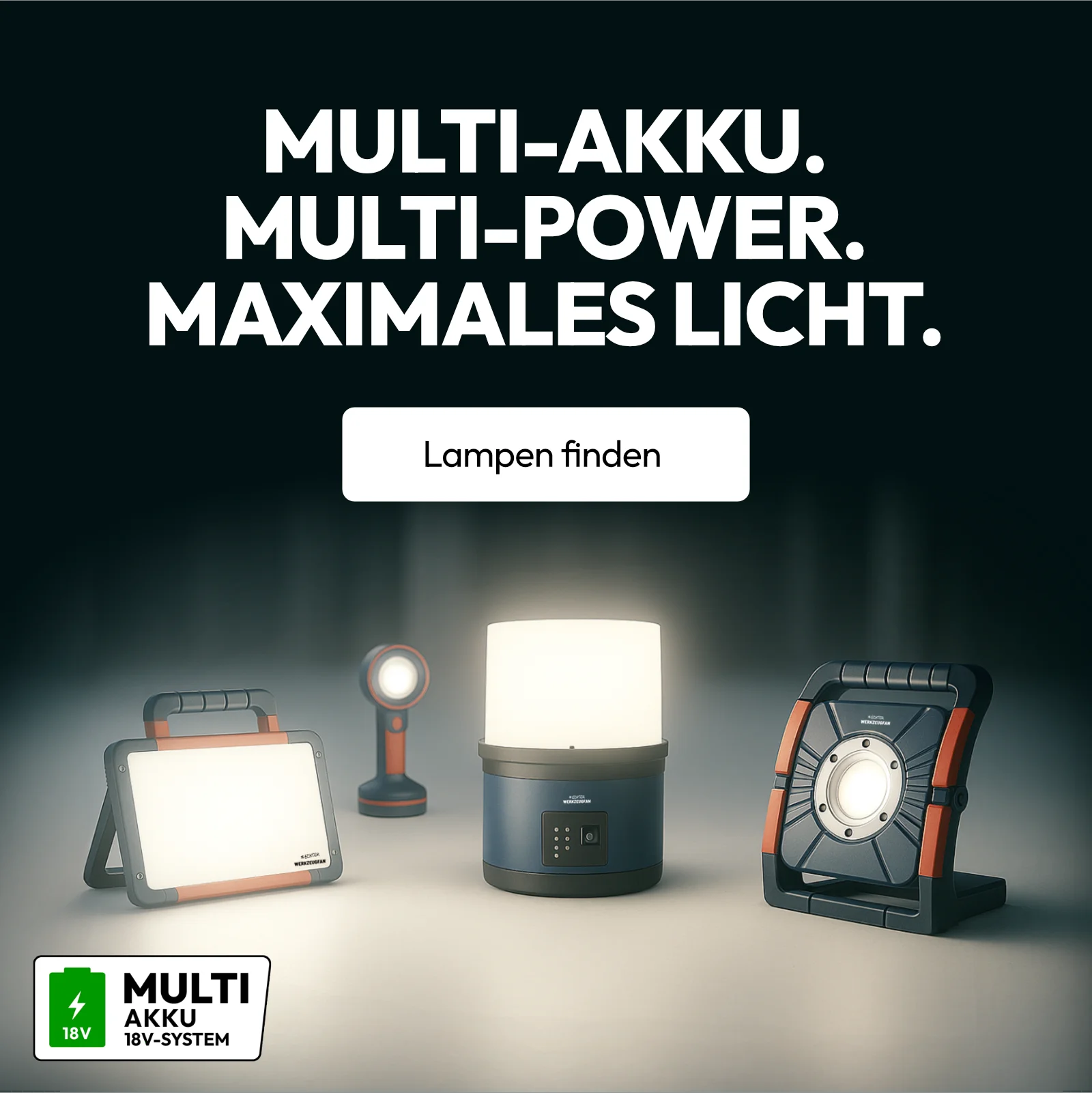 Zu den neuen Multi-Akku-Leuchten