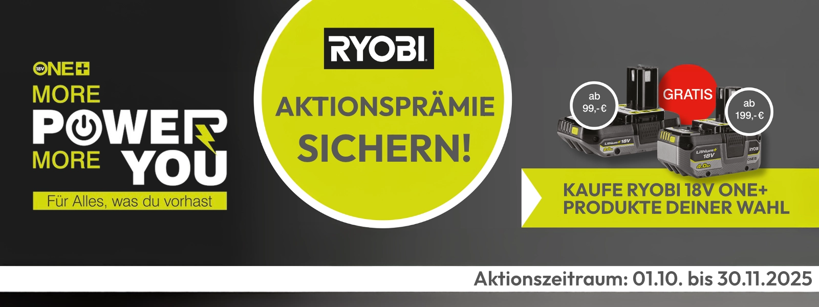 zur Ryobi More Power Aktion