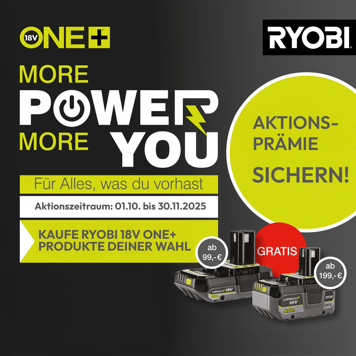 Ryobi Prämienaktion 2025
