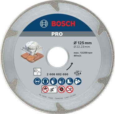 Bosch PRO Marble Diamanttrennscheibe, 125 x 22,23 mm