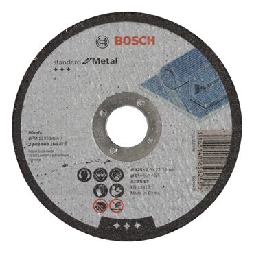 Bosch Trennscheibe gerade Standard for Metal A 30 S BF, 125 mm, 22,23 mm, 2,5 mm