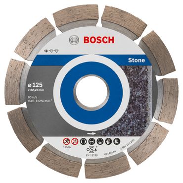 Bosch Diamanttrennscheibe Standard for Stone 125 x 22,23 x 1,6 x 10 mm
