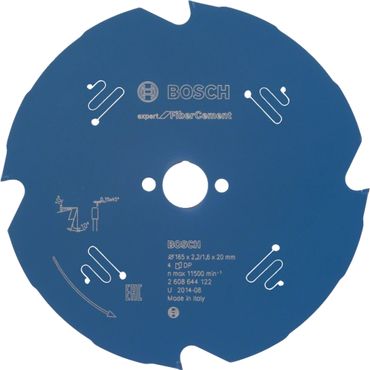 Bosch Kreissägeblatt Expert for Fiber Cement, 165 x 20 x 2,2 mm, 4