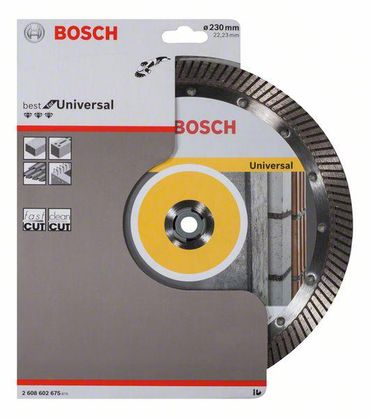 Bosch Diamanttrennscheibe Best for Universal Turbo 230 x 22,23 x 2,5 x 15 mm