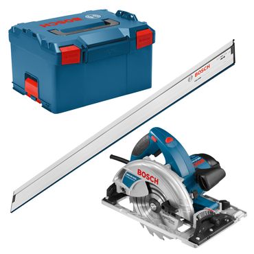 Bosch Handkreissäge GKS 65 GCE Professional im Set in L-BOXX Gr. 3 + FSN 1600