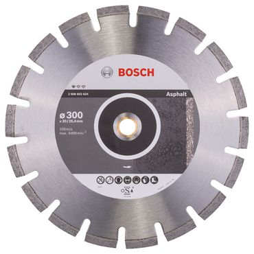 Bosch Diamanttrennscheibe Standard for Asphalt 300 x 20/25,40 x 2,8 x 10 mm