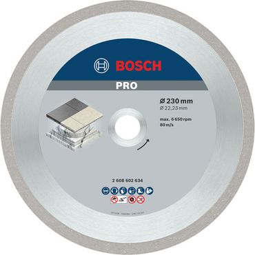 Bosch Diamanttrennscheibe Best for Ceramic 230 x 22,23 x 2,4 x 10 mm