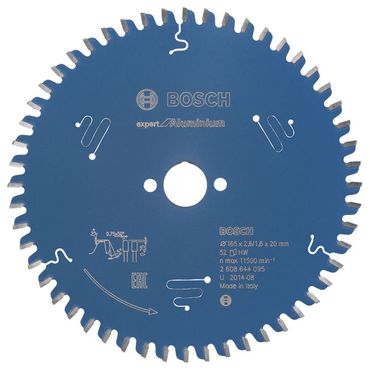 Bosch Kreissägeblatt Expert for Aluminium, 165 x 20 x 2,6 mm, 52 Zähne