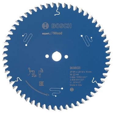 Bosch Kreissägeblatt Expert for Wood 184 x 16 x 2,6 mm, 56