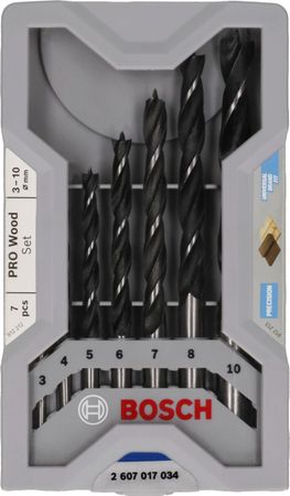 Bosch PRO Wood Holzspiralbohrer Set, 7-tlg.