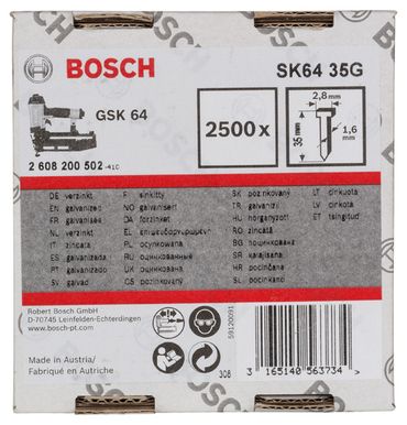 Bosch Senkkopf-Stift SK64 35G 1,6 mm, 35 mm, verzinkt
