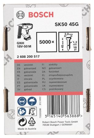Bosch Senkkopf-Stift SK50 45G 1,2 mm, 45 mm, verzinkt