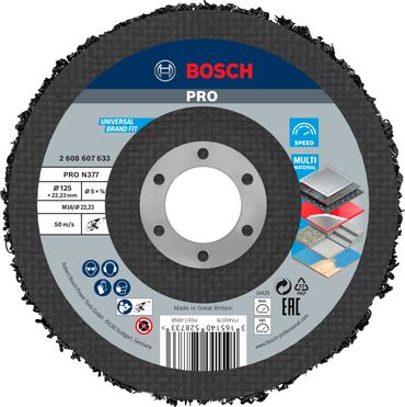 Bosch PRO N377 Reinigungsscheibe, 125 mm, 22.23 mm