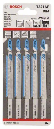 Bosch PRO Metal Pipes and Profiles T321AF Stichsägeblatt, 132 mm, 5 Stück