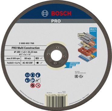 Bosch PRO Multi Material Trennscheibe, 180 x 1.6 x 22,23 mm