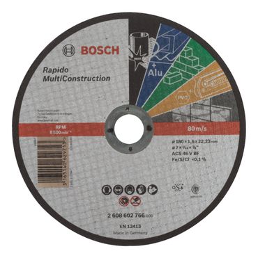 Bosch Trennscheibe gerade Rapido Multi Construction ACS 46 V BF, 180 mm, 1,6 mm