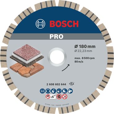Bosch Diamanttrennscheibe Best for Stone 180 x 22,23 x 2,4 x 12 mm