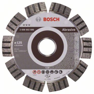 Bosch Diamanttrennscheibe Best for Abrasive 125 x 22,23 x 2,2 x 12 mm