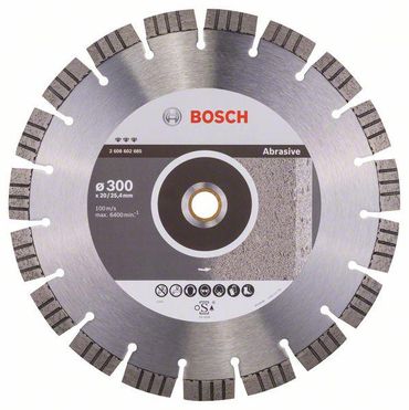 Bosch Diamanttrennscheibe Best for Abrasive 300 x 20,00+25,40 x 2,8 x 15 mm