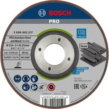 Bosch PRO Semi-Flexible Schleifscheibe, 115 x 3 x 22,23 mm