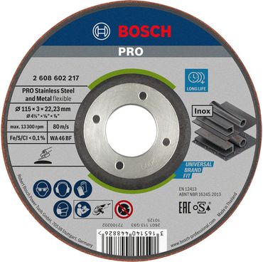 Bosch Halbflexible Schruppscheibe WA 46 BF, 115 mm, 3,0 mm