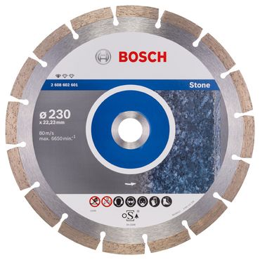 Bosch Diamanttrennscheibe Standard for Stone, 230x 22,23 x 2,3 x 10 mm, 1er-Pack