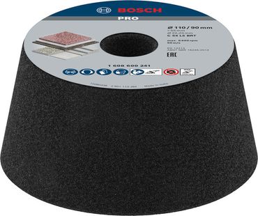 Bosch Schleiftopf, konisch-Stein/Beton 90 mm, 110 mm, 55 mm, 54