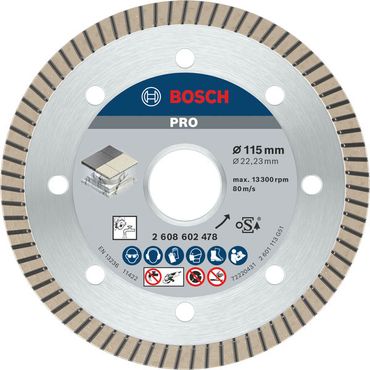 Bosch Diamanttrennscheibe Best for Ceramic Extra-Clean Turbo 115x22,23x1,4x 7 mm