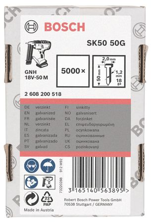 Bosch Senkkopf-Stift SK50 50G 1,2 mm, 50 mm, verzinkt