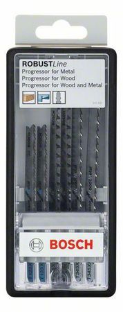 Bosch 6tlg. Robust Line Stichsägeblatt-Set Progressor T-Schaft T 123 X (2x); T 234 X (2x); T 345 XF (2x)