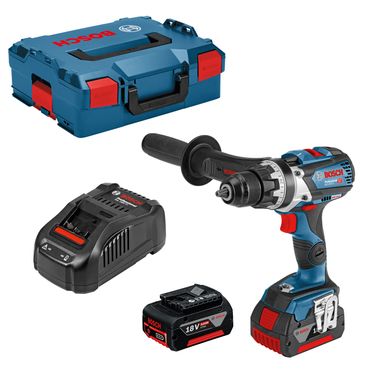 Bosch Akku-Bohrschrauber GSR 18V-85 C mit 2x 5,0 Ah Li-Ion Akku + Lader + L-BOXX