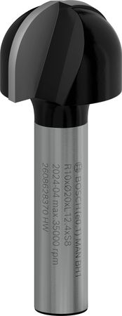 Bosch PRO Hohlkehlfräser, 8 mm, R1 10 mm, D 20 mm, L 12,4 mm, G 46 mm