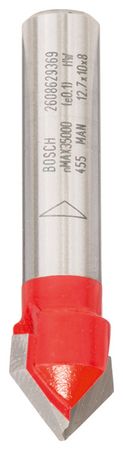 Bosch V-Nutfräser, 8 mm, D 12,7 mm, L 10 mm, G 44,5 mm, 90°