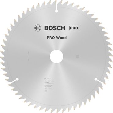 Bosch PRO Wood Kreissägeblatt, 254 x 2 x 30 mm, T60