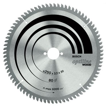 Bosch Kreissägeblatt Optiline Wood Kapp- und Gehrungssägen 254 x 30 x 2,8 mm 40Z