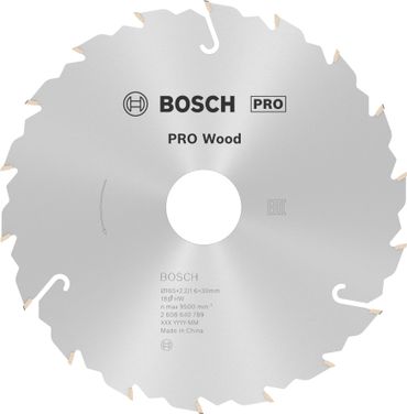 Bosch PRO Wood Kreissägeblatt, 165 x 2,2 x 30 mm, T18