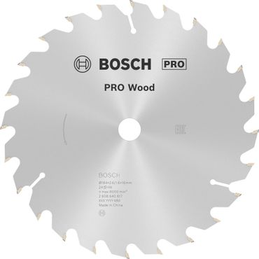 Bosch PRO Wood Kreissägeblatt, 184 x 2,6 x 16 mm, T24